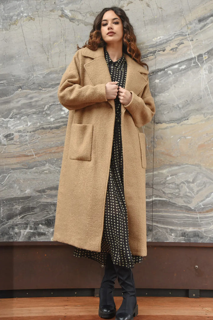 Coming Up Cozy Coat - Camel