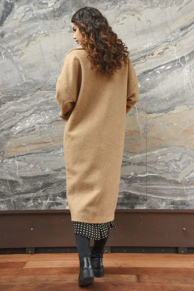 Coming Up Cozy Coat - Camel