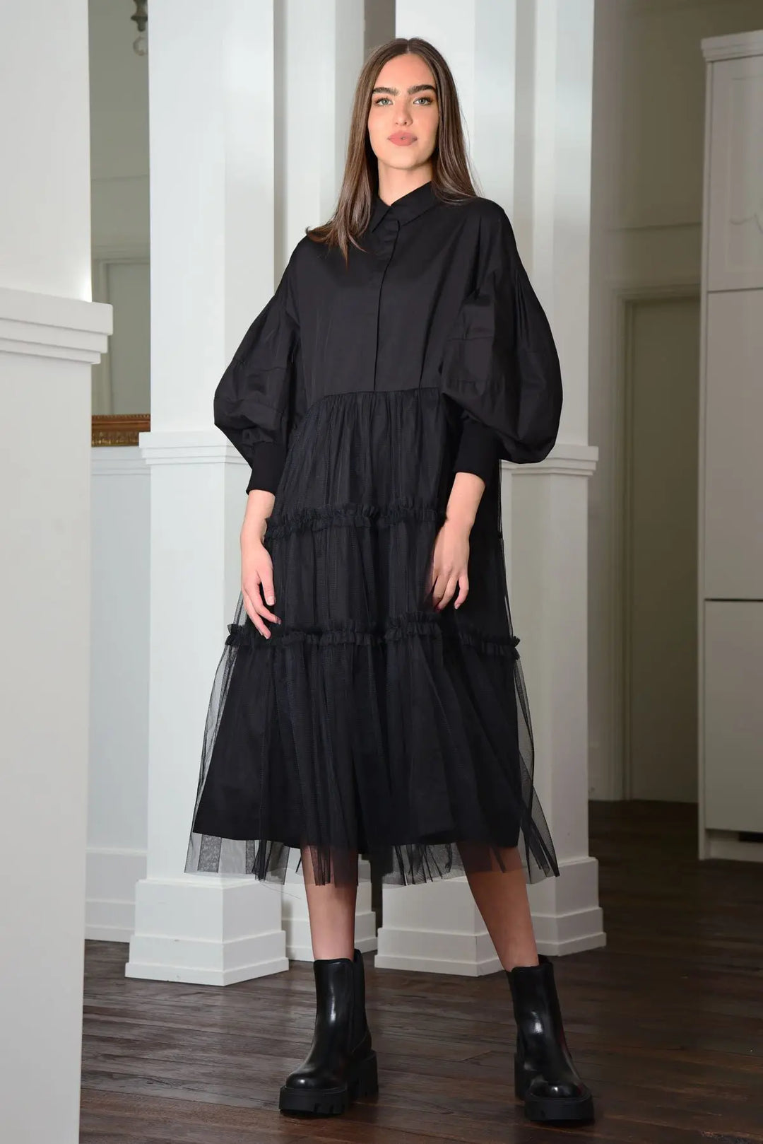 Crack a Style Dress - Black