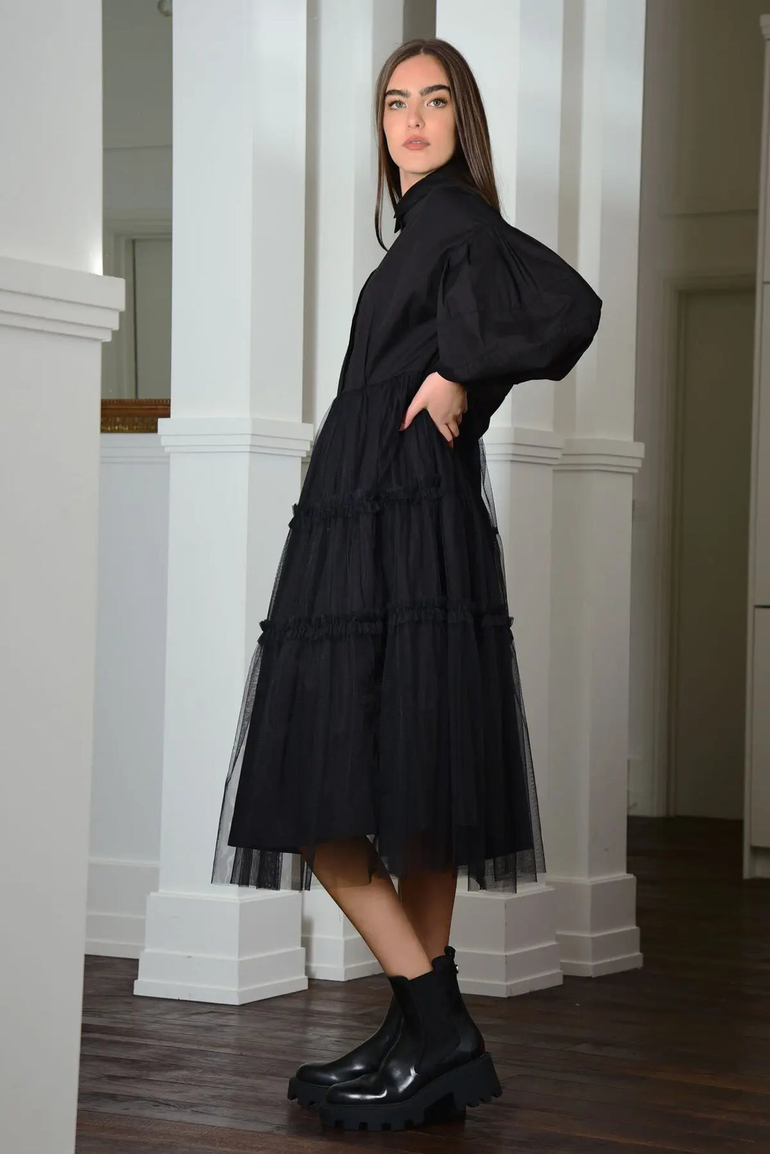 Crack a Style Dress - Black