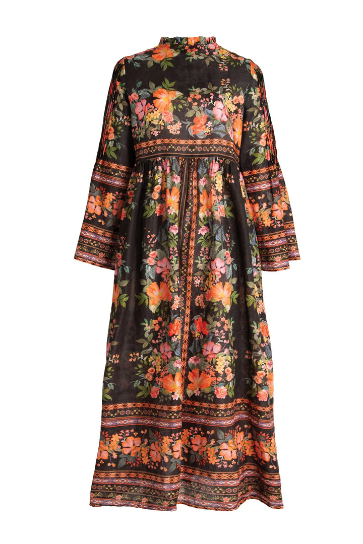 Floral patterned dress on a white background