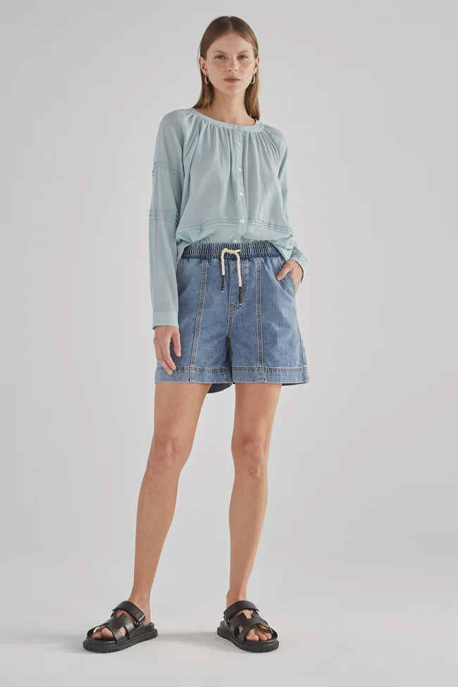 Frida Denim Shorts - Rodeo Blue