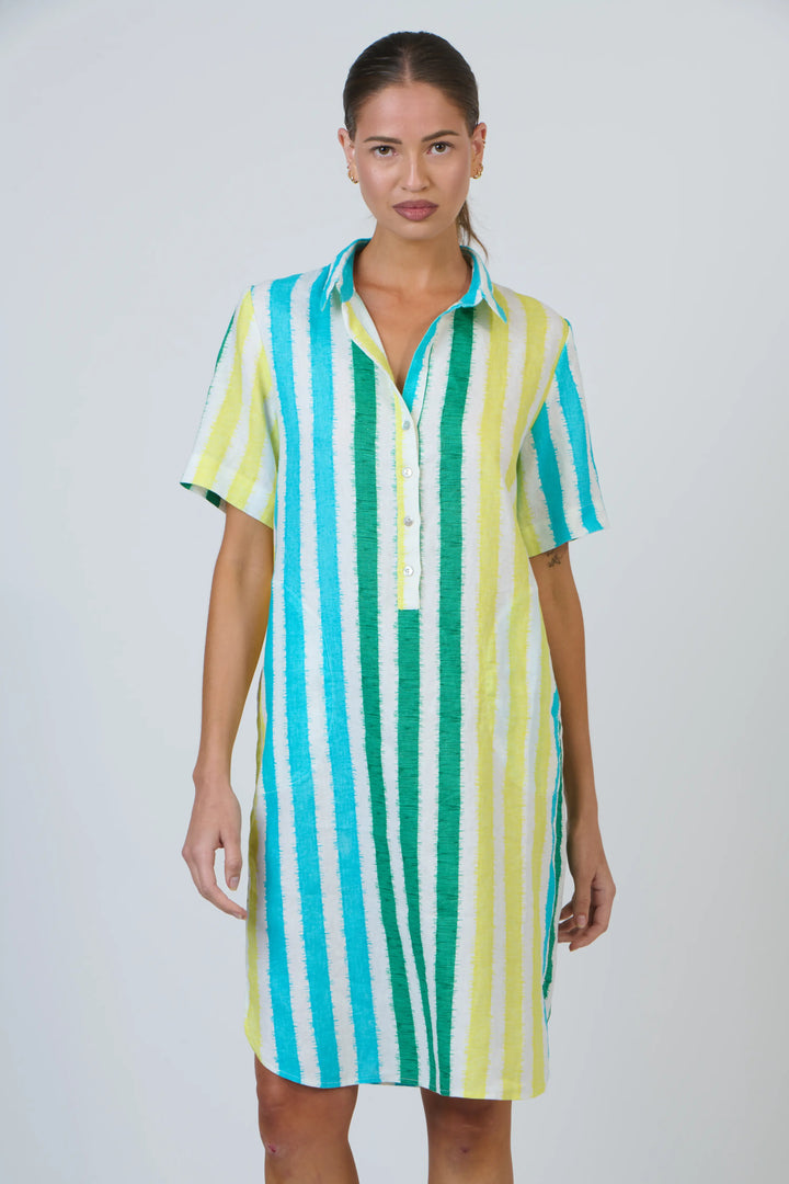 Enveloppe Linen Shirt Dress - Plage