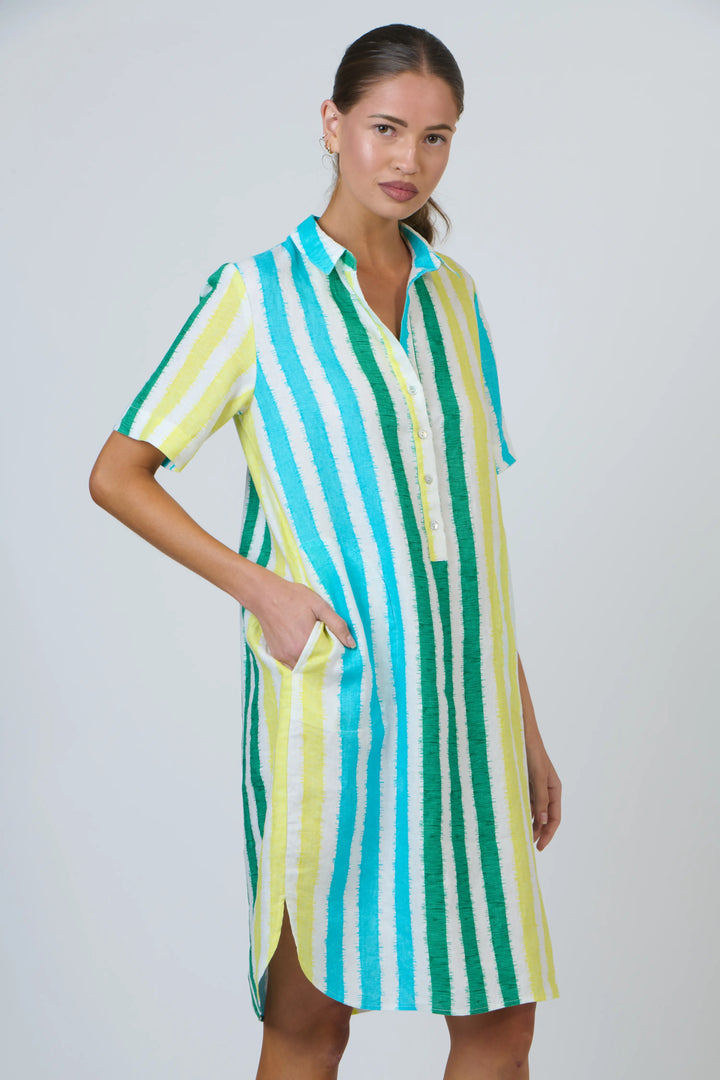 Enveloppe Linen Shirt Dress - Plage