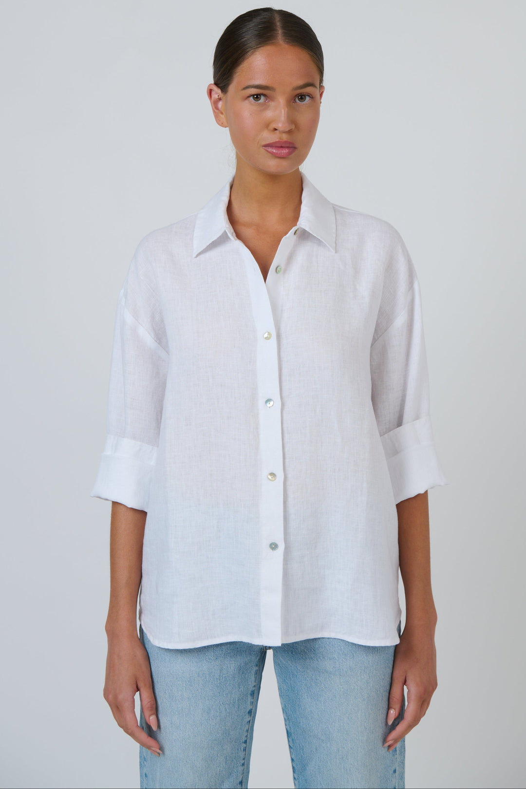 Linen Shirt ENVL-159 - Lys