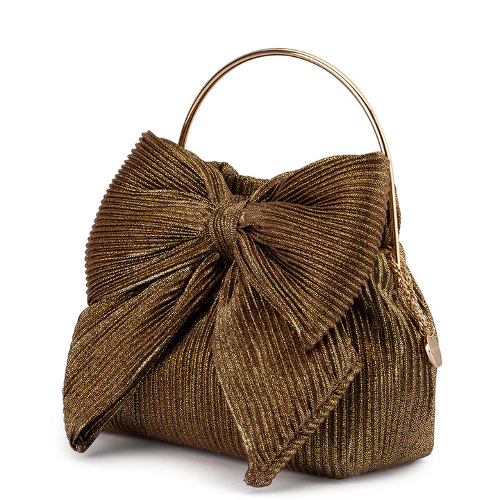 Elise Pleated Top Handle - Bronze