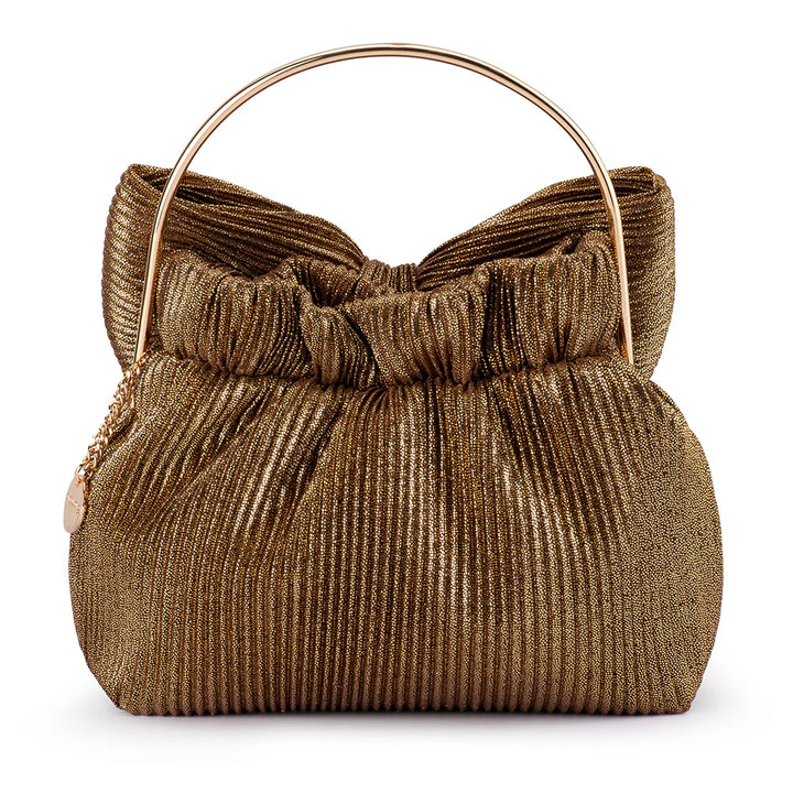 Elise Pleated Top Handle - Bronze