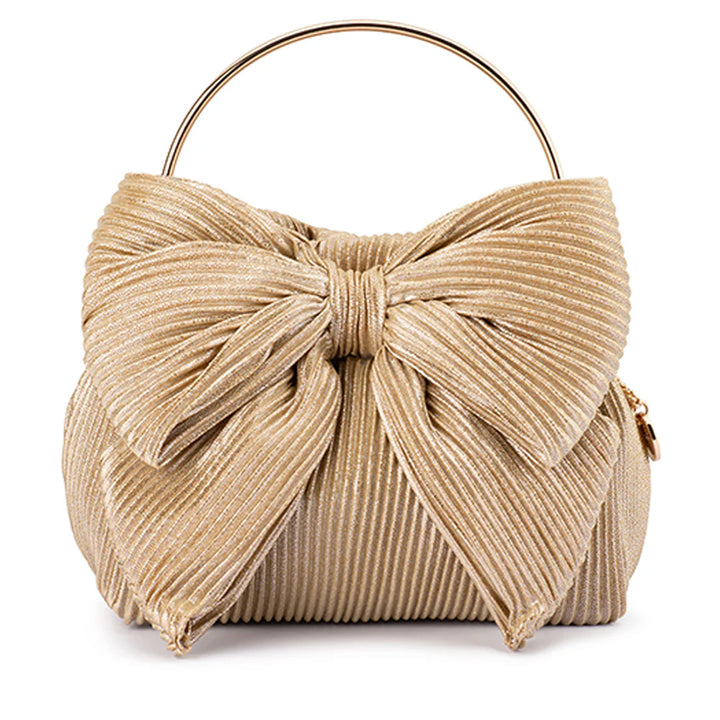 Elise Pleated Top Handle - Champagne
