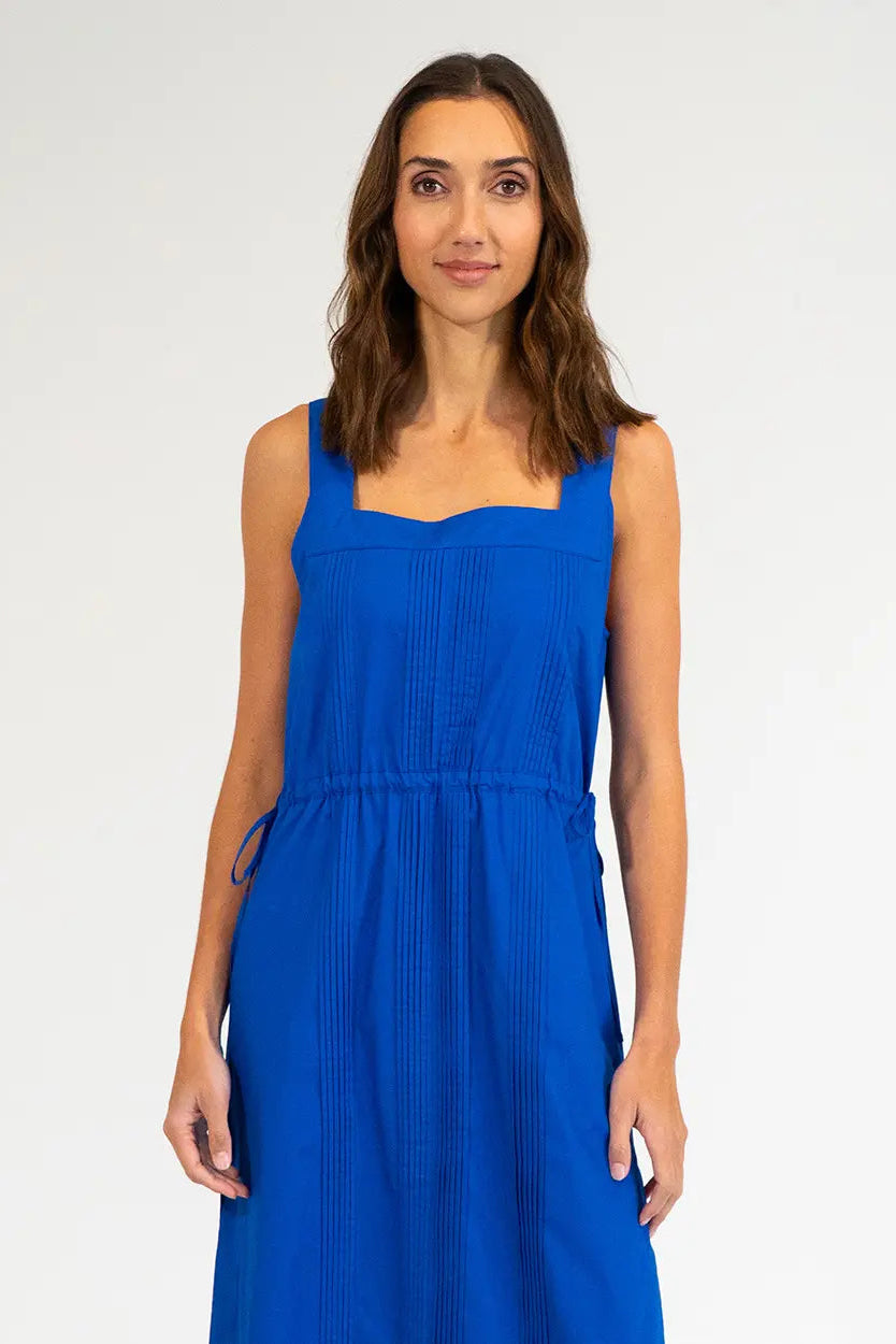 Elms King Cape Maxi Dress Cobalt