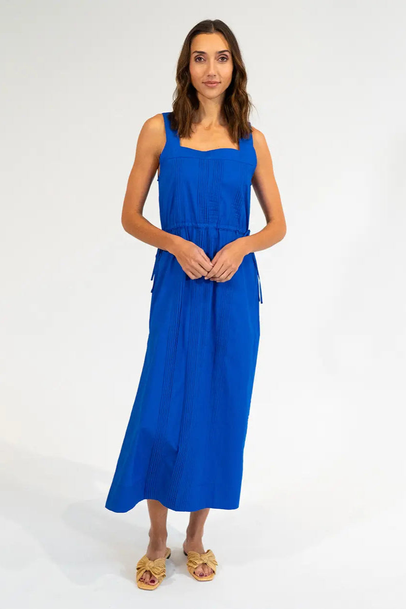Elms King Cape Maxi Dress Cobalt
