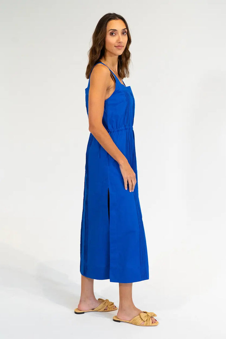Elms King Cape Maxi Dress Cobalt