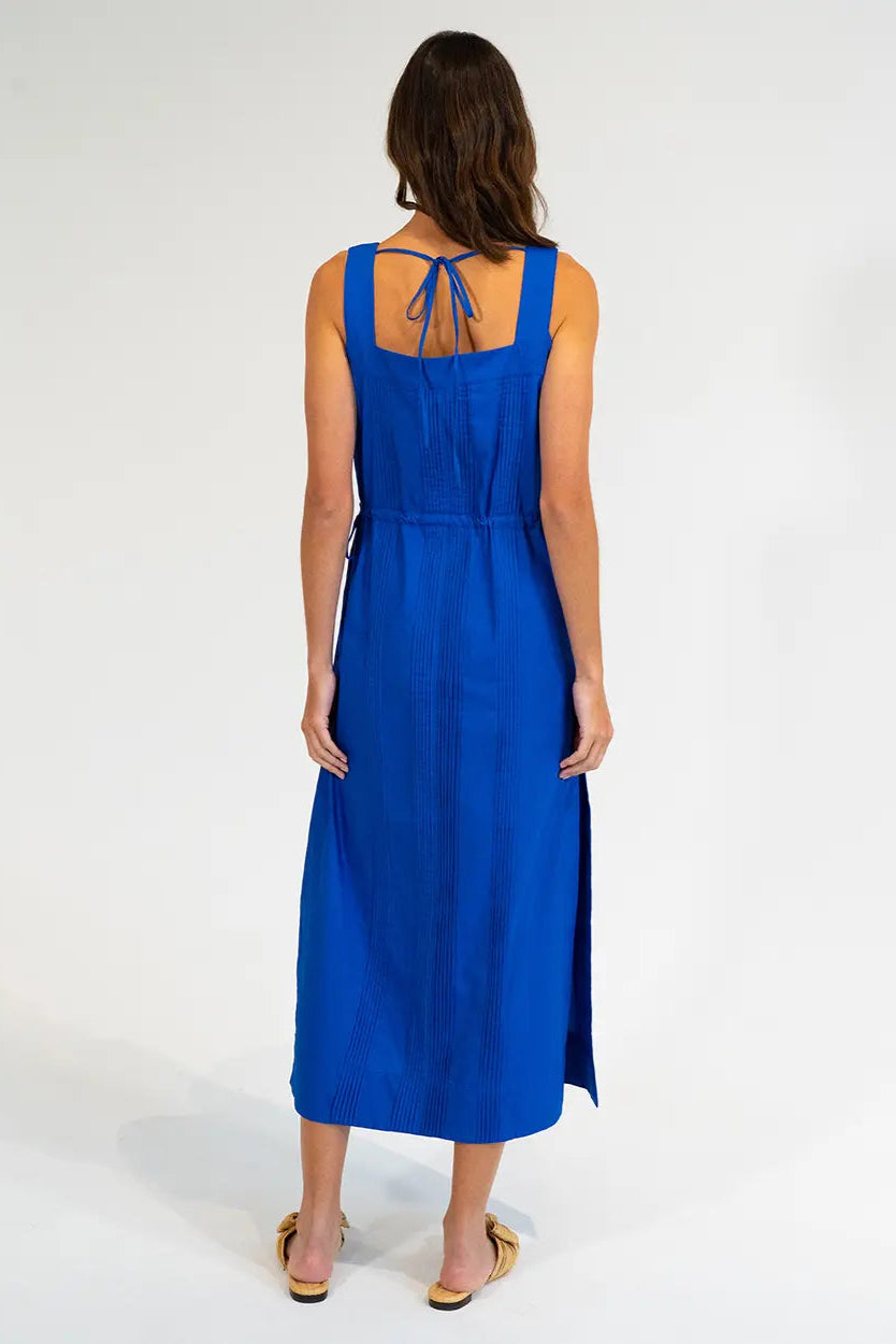 Elms King Cape Maxi Dress Cobalt