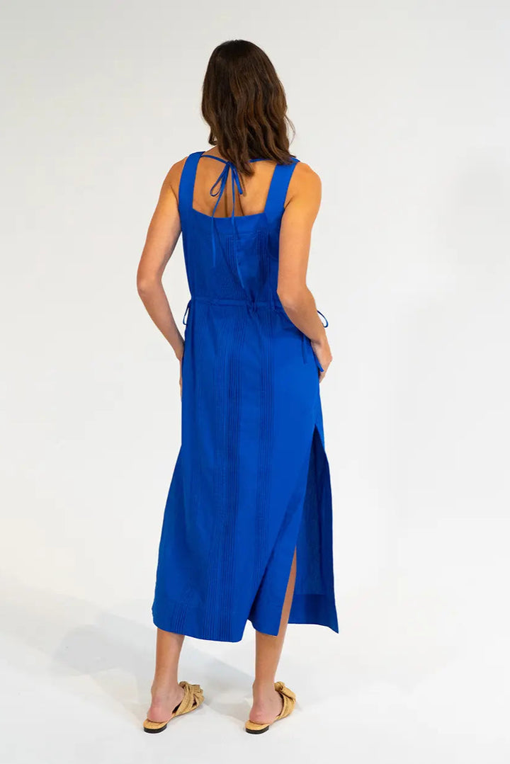 Elms King Cape Maxi Dress Cobalt