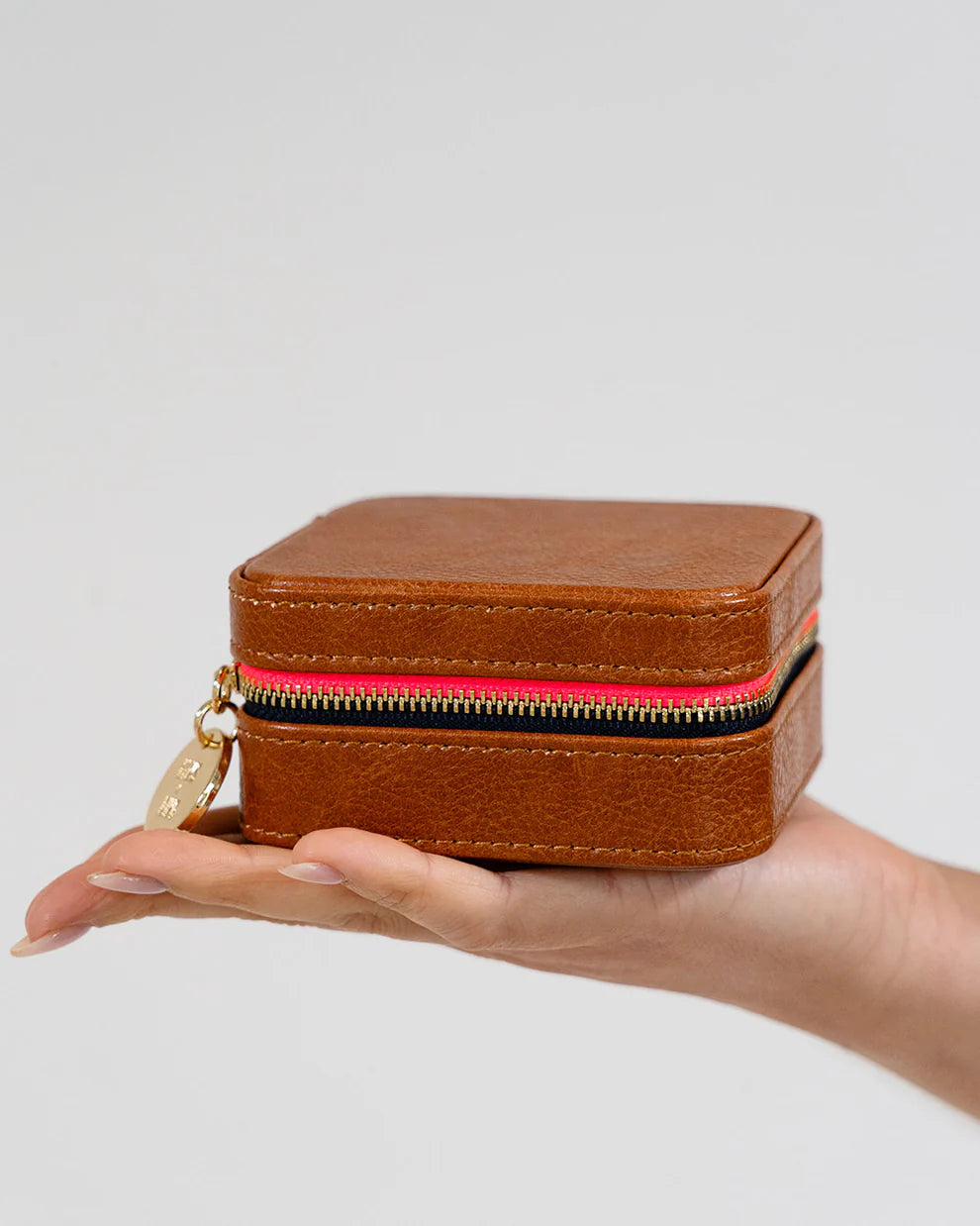 Jewellery Case - Tan Pebble