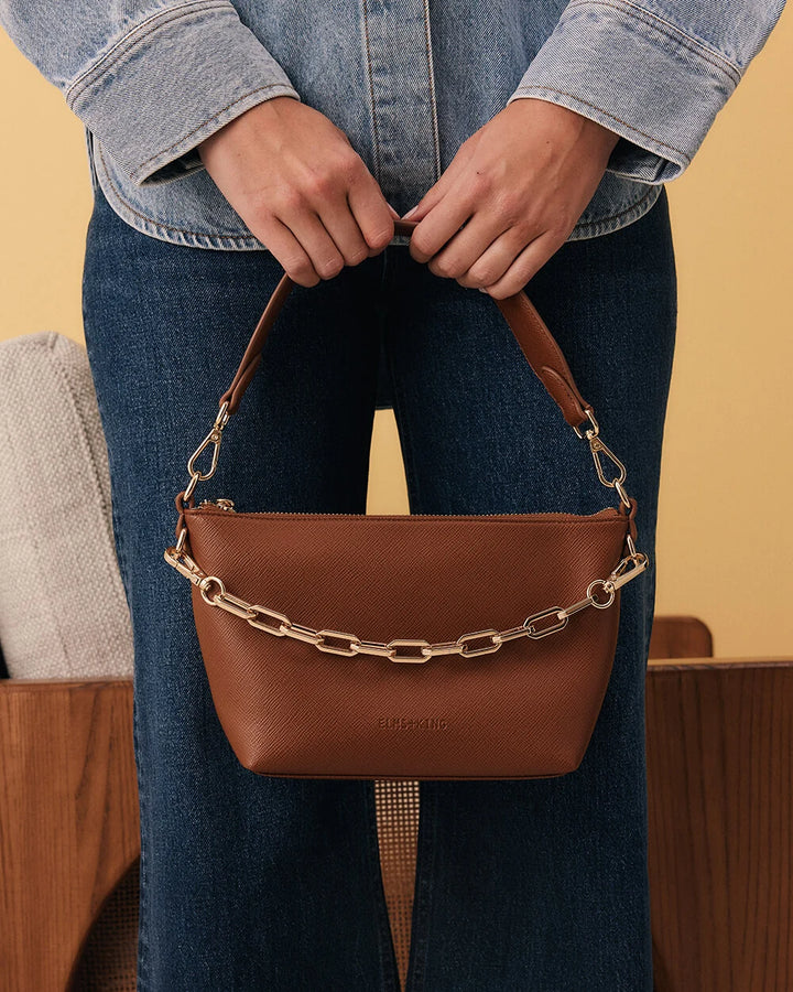 Leyton Crossbody - Tan Saffiano