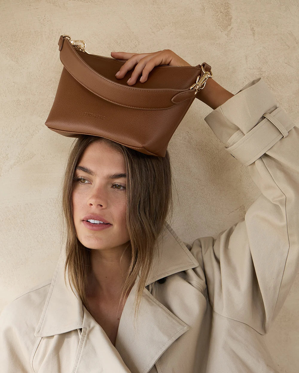 Leyton Crossbody - Tan Saffiano