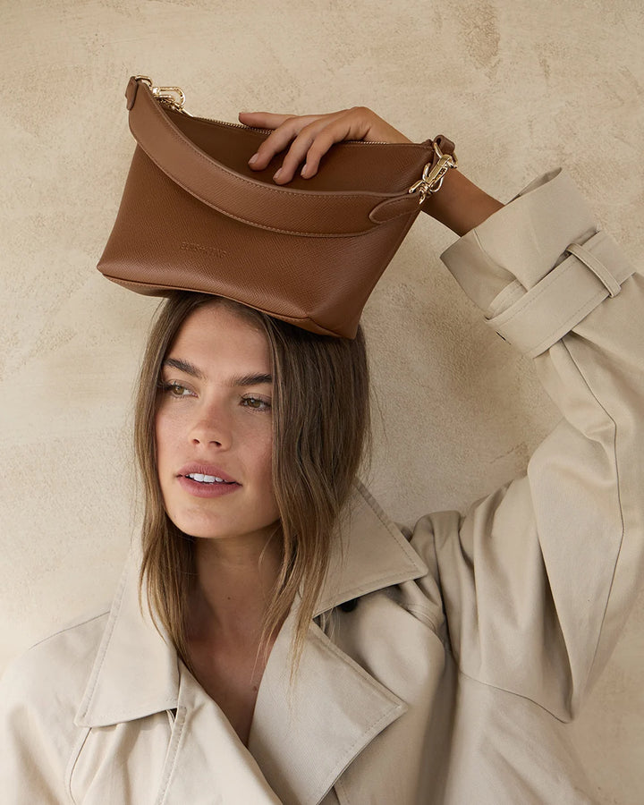 Leyton Crossbody - Tan Saffiano