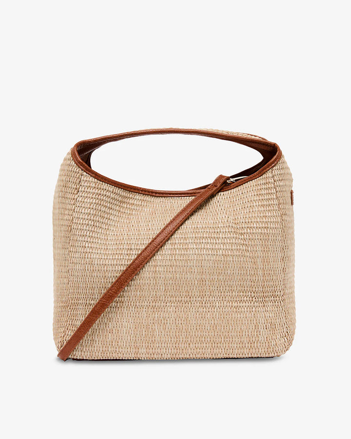 Linton Crossbody - Tan Natural Weave