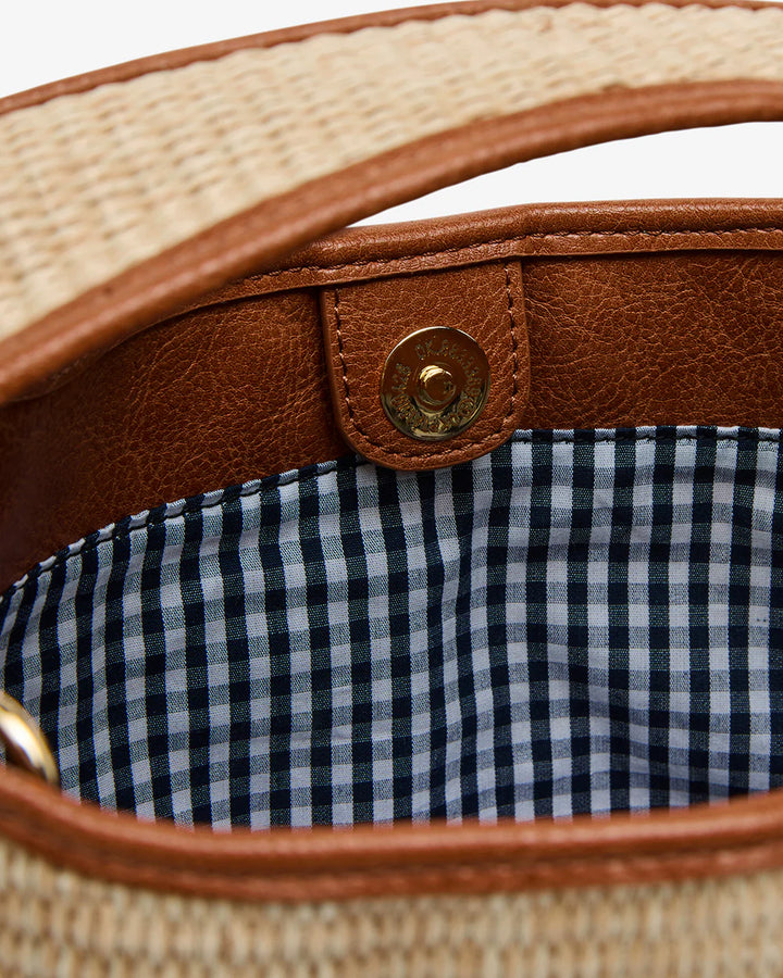 Linton Crossbody - Tan Natural Weave