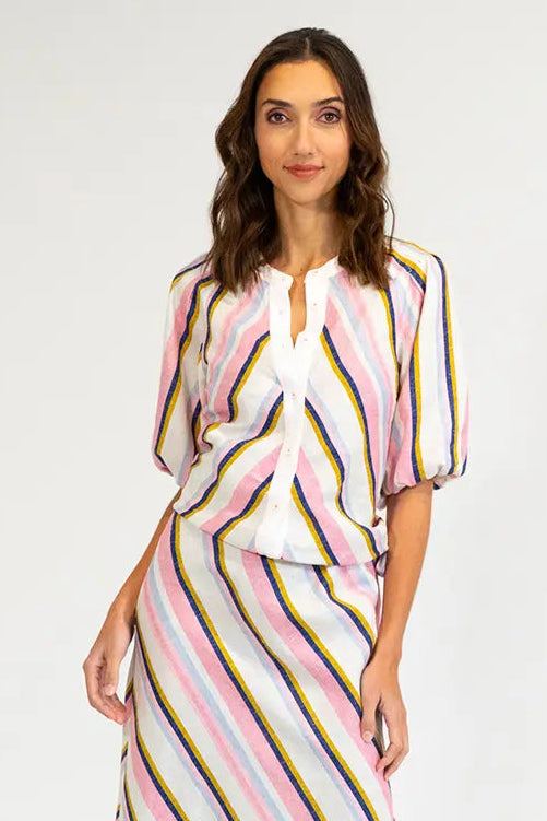 Elms & King Miami Top Catalina Stripe