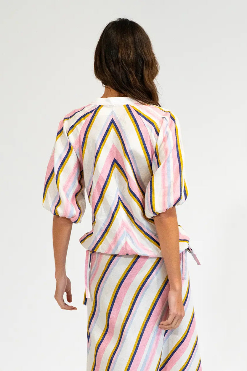 Elms & King Miami Top Catalina Stripe