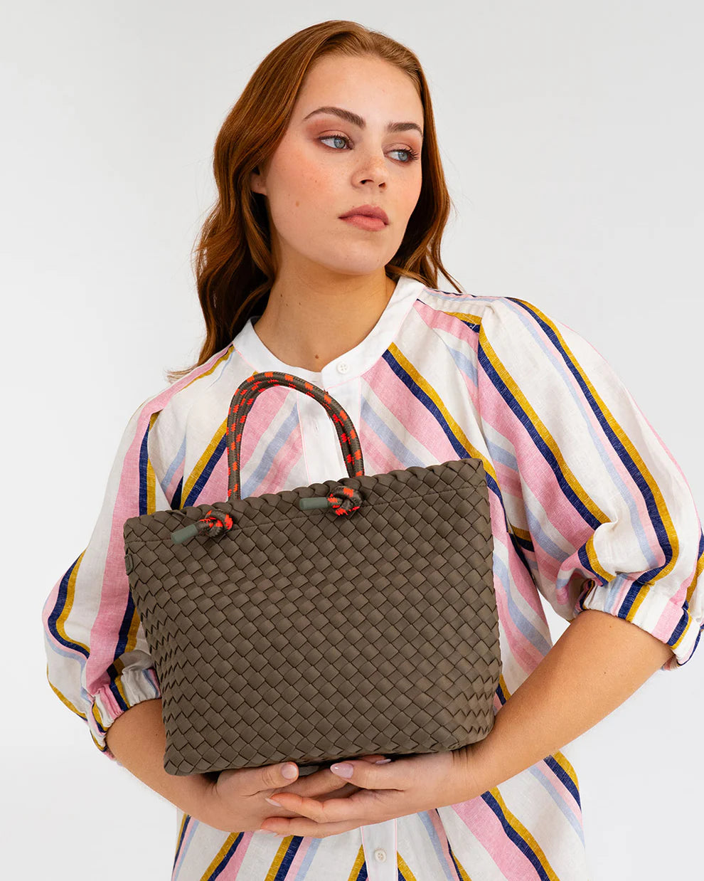 Michigan Tote Khaki Neo Plait