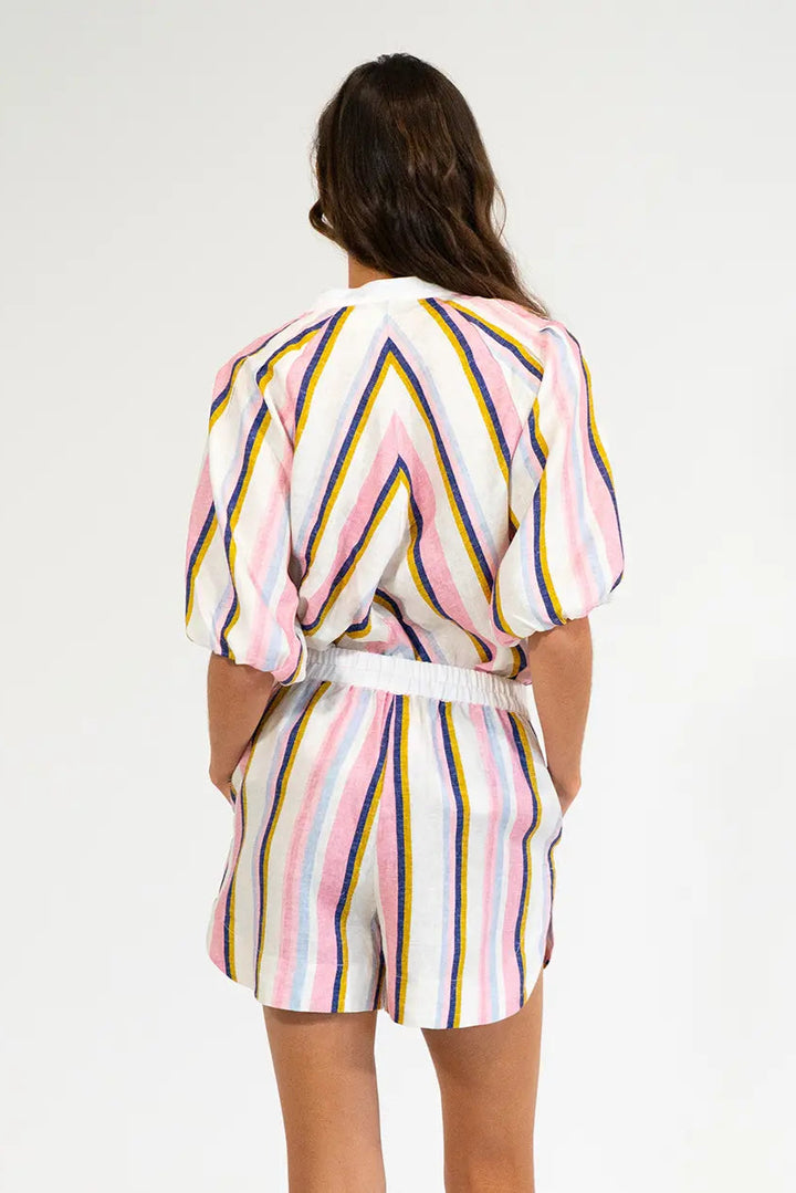 Elms + King Sicily Shorts Catalina Stripe
