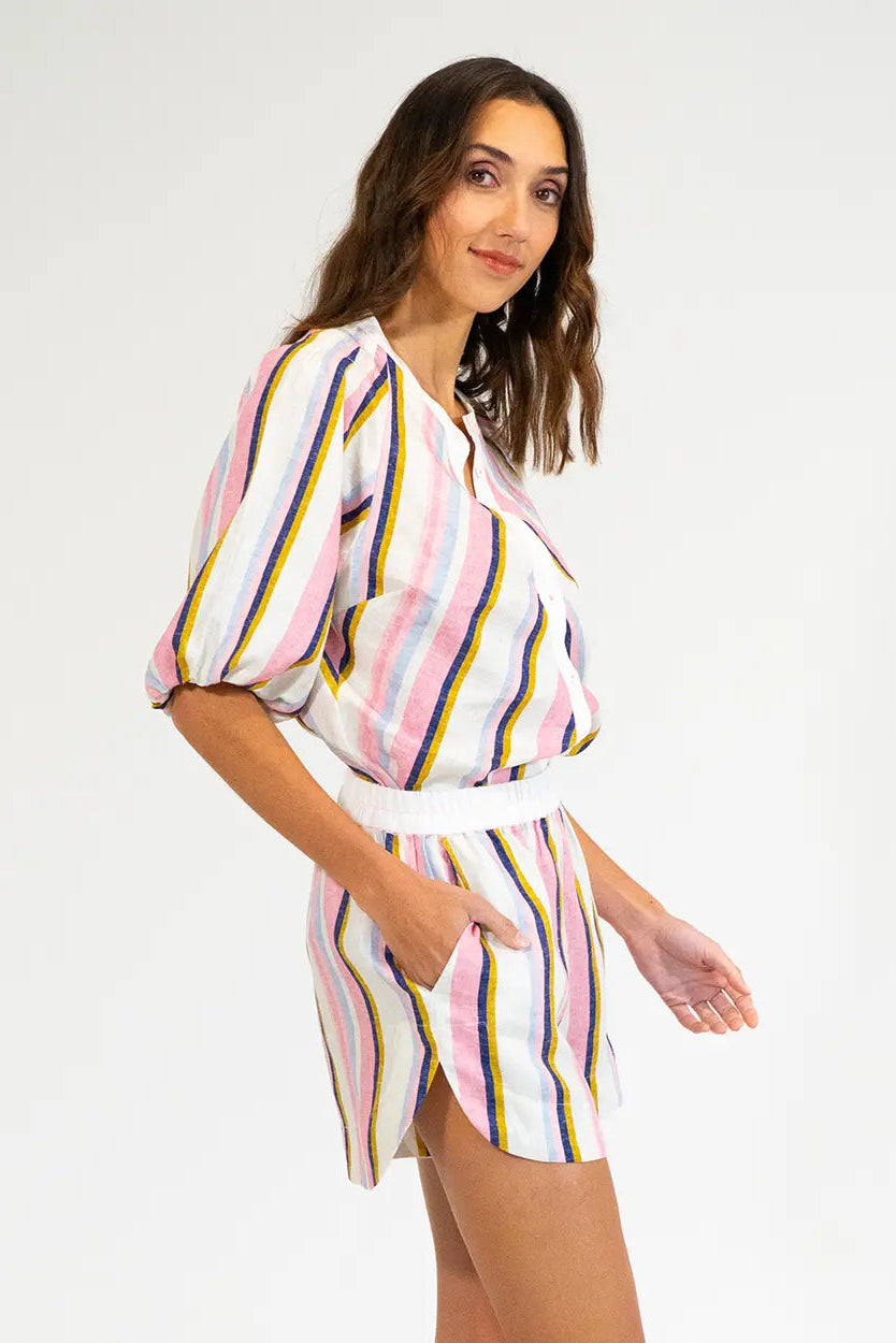 Elms + King Sicily Shorts Catalina Stripe