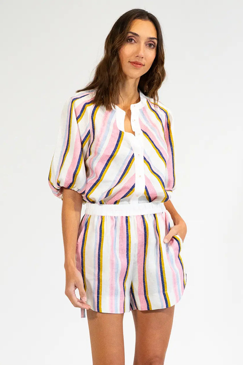 Elms + King Sicily Shorts Catalina Stripe
