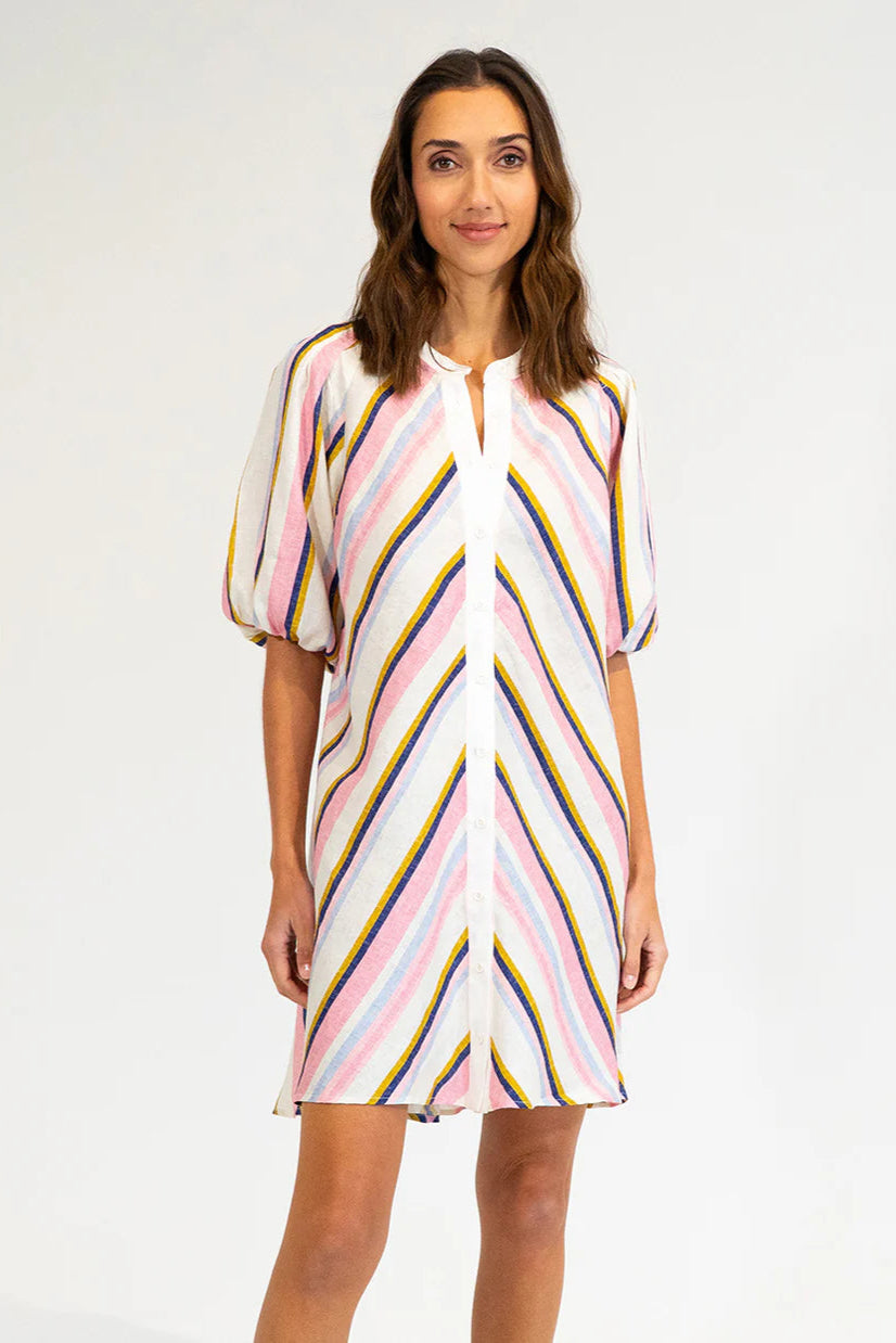 Elms and King Santa Cruz Dress Catalina Stripe