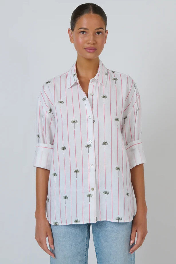 Linen Shirt ENVL-162 - Palmier