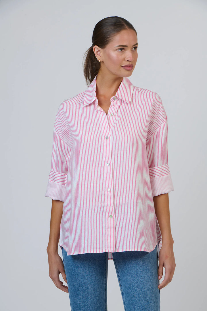 Enveloppe Linen Shirt - Rayure Pivoine