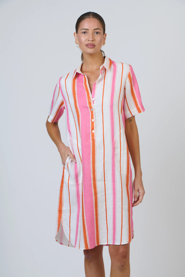 Enveloppe Linen Shirt Dress - Pareo