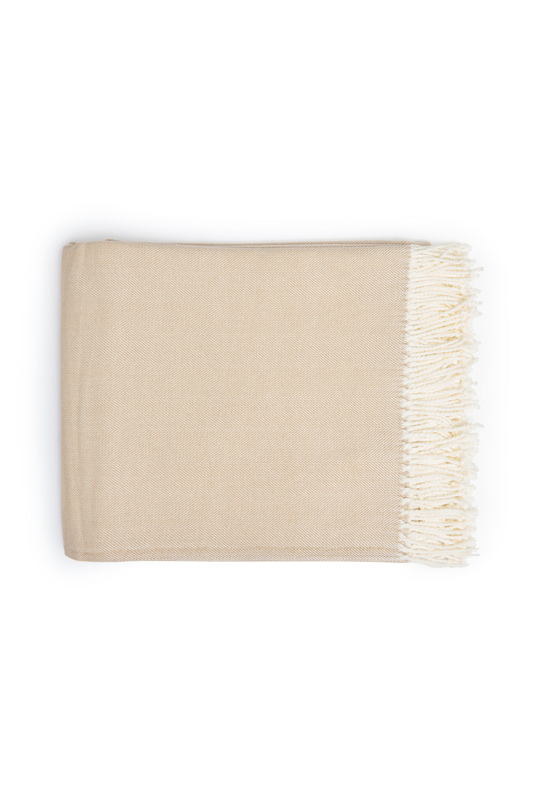 Herringbone Throw - Bisque