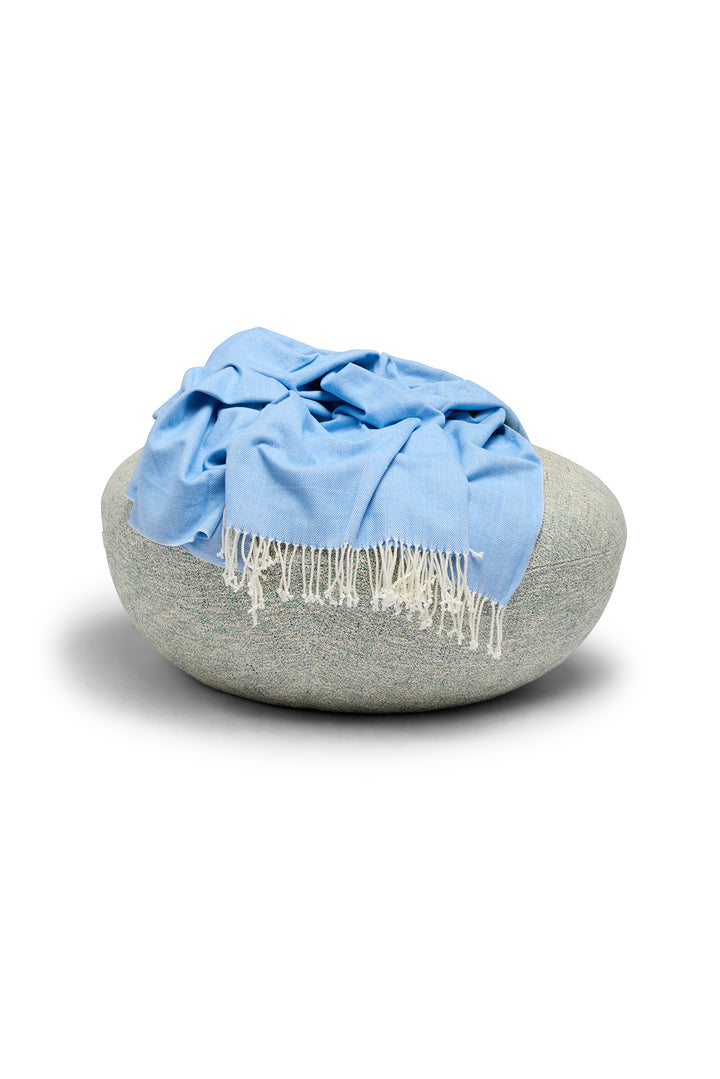 Herringbone Throw - Carolina Blue