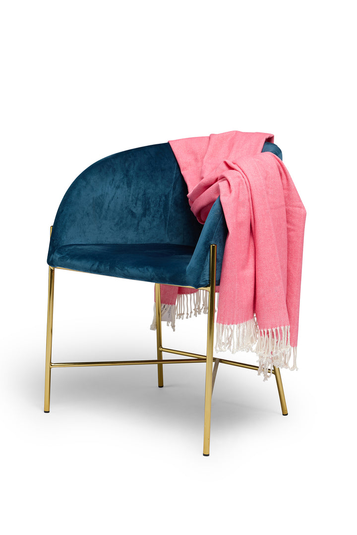 Herringbone Throw - Coral Island