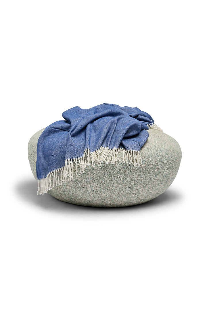 Herringbone Throw - Harbour Blue