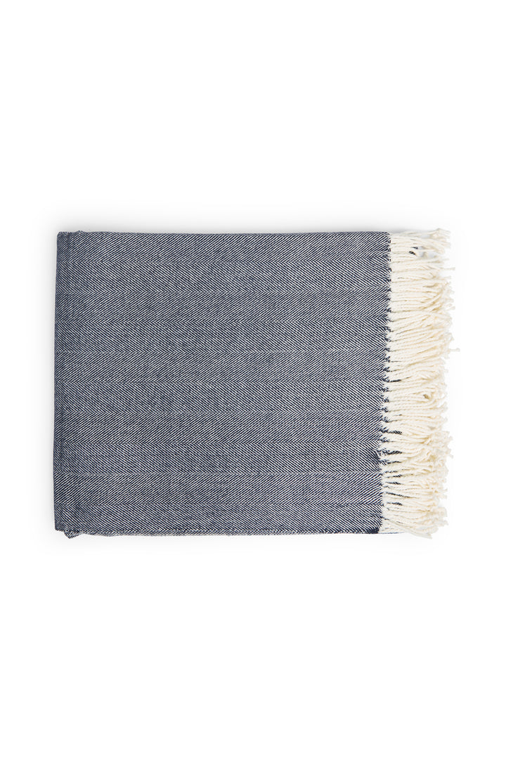 Herringbone Throw - Onyx