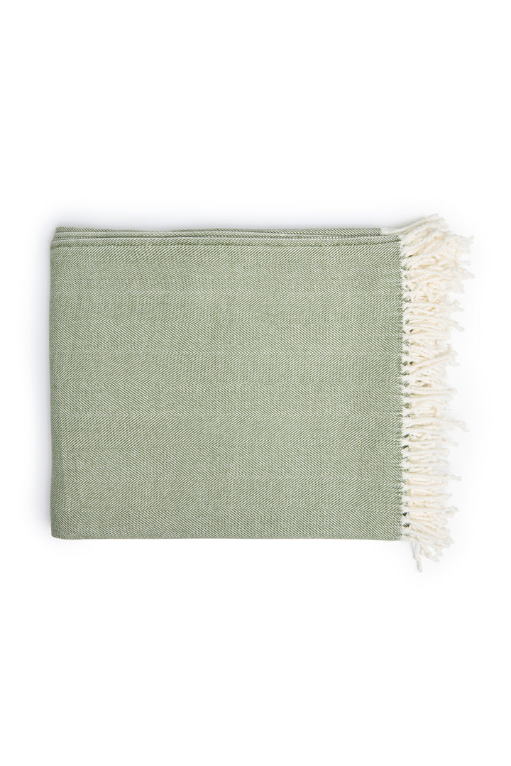 Herringbone Throw - Beach Grass