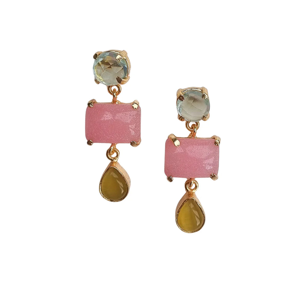 Naida Natural Gem Stone Earring