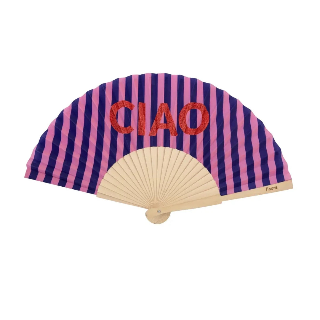 Glitter Letters Hand Fan - Ciao