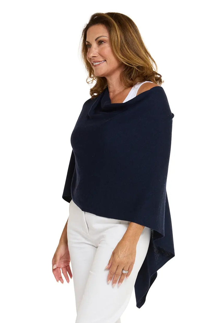 Esperance & Co Cotton Cashmere Topper Navy