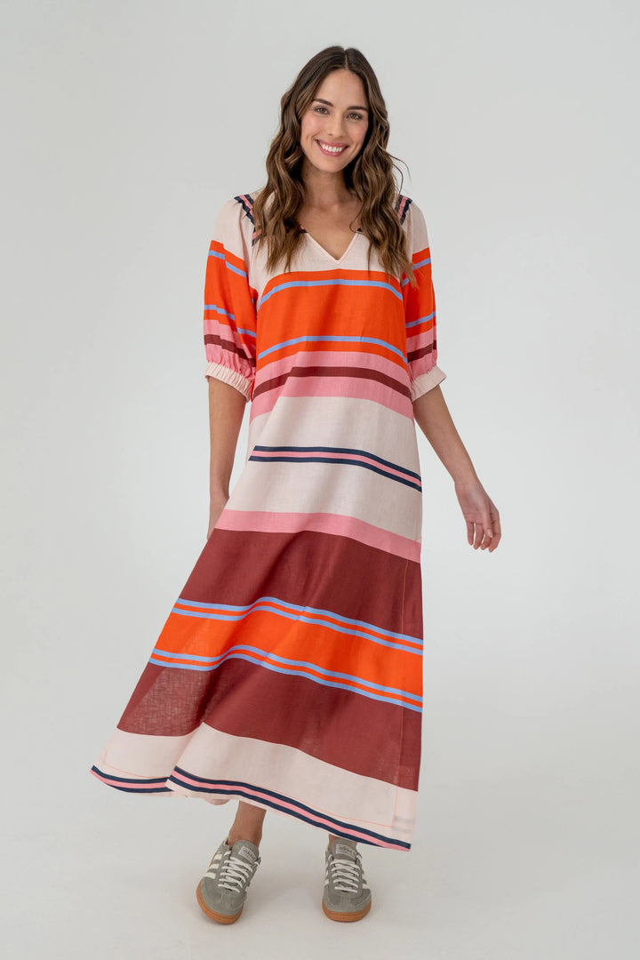 Geneva Dress - Wide Stripe