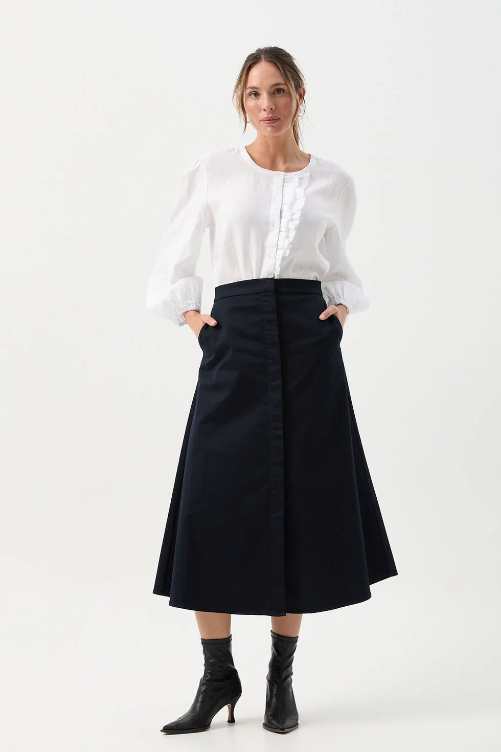 A Line Country Skirt - Navy
