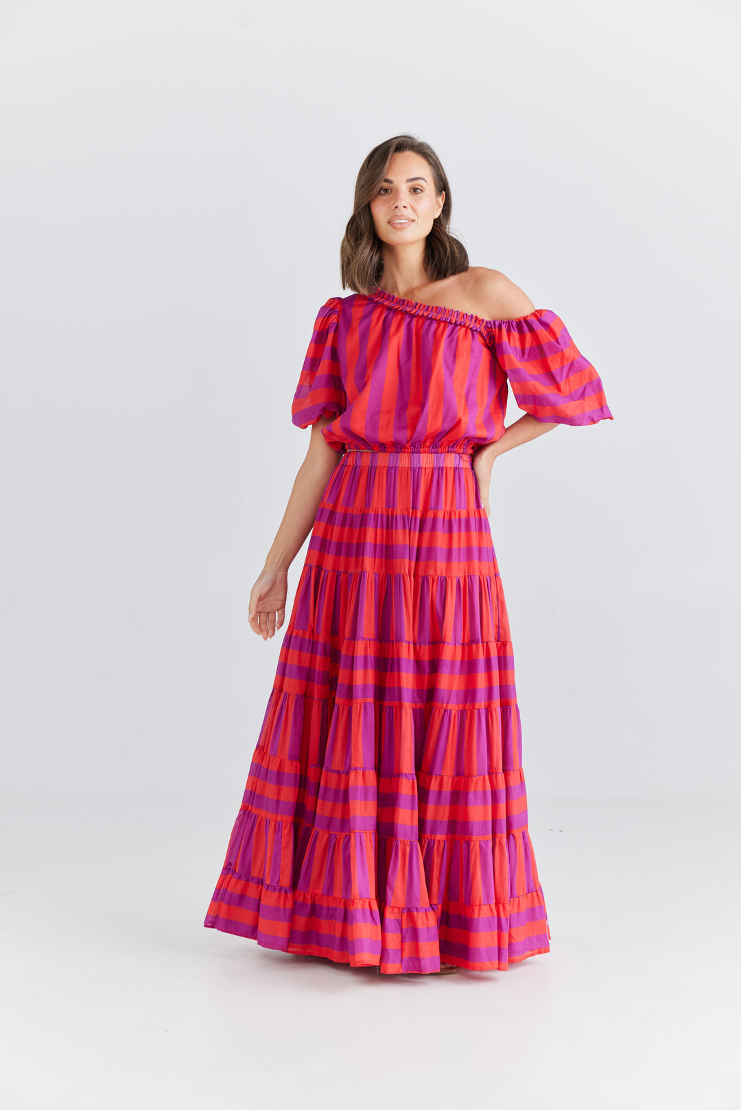 Blossom Skirt in Yuzu Stripe