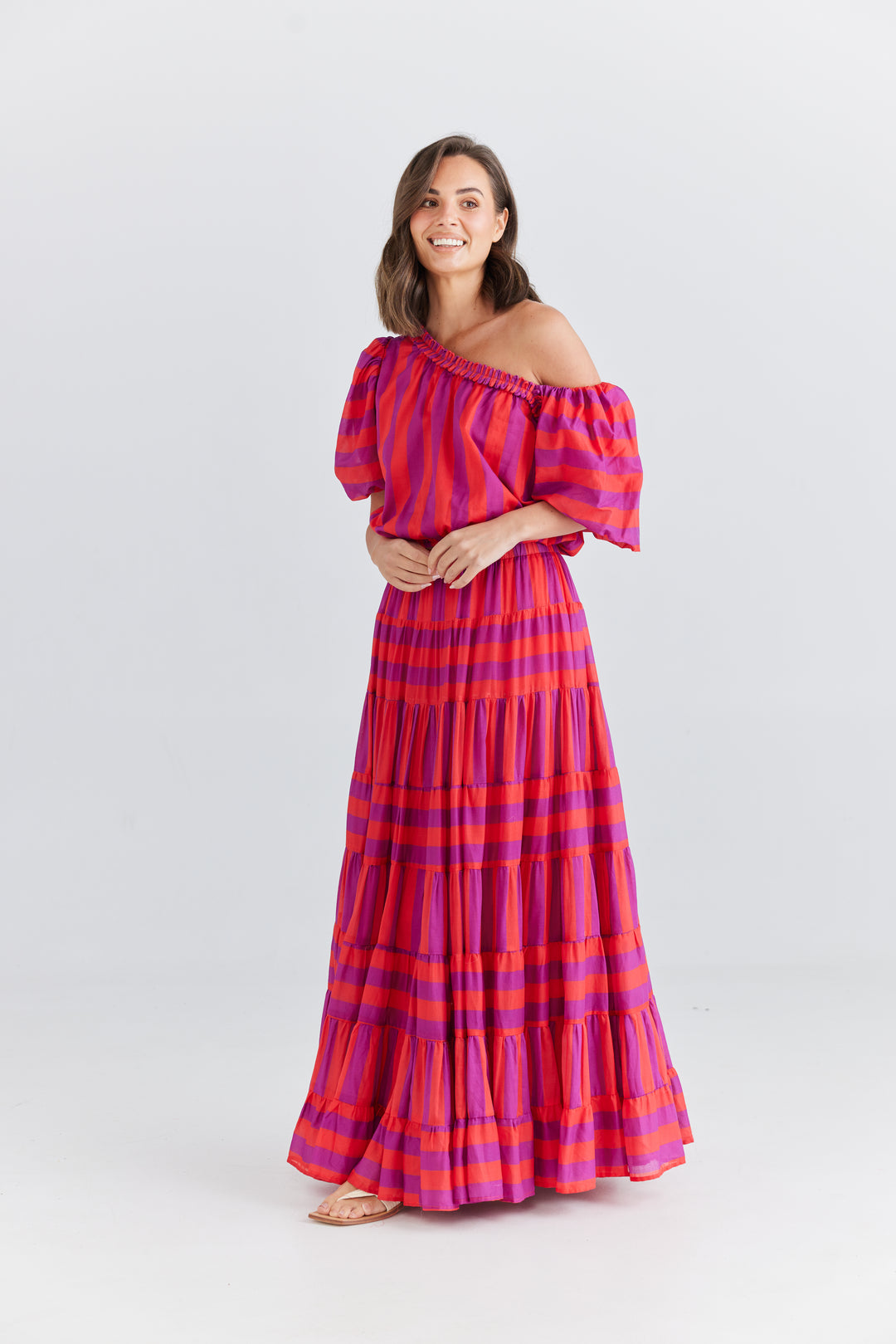 Blossom Skirt in Yuzu Stripe