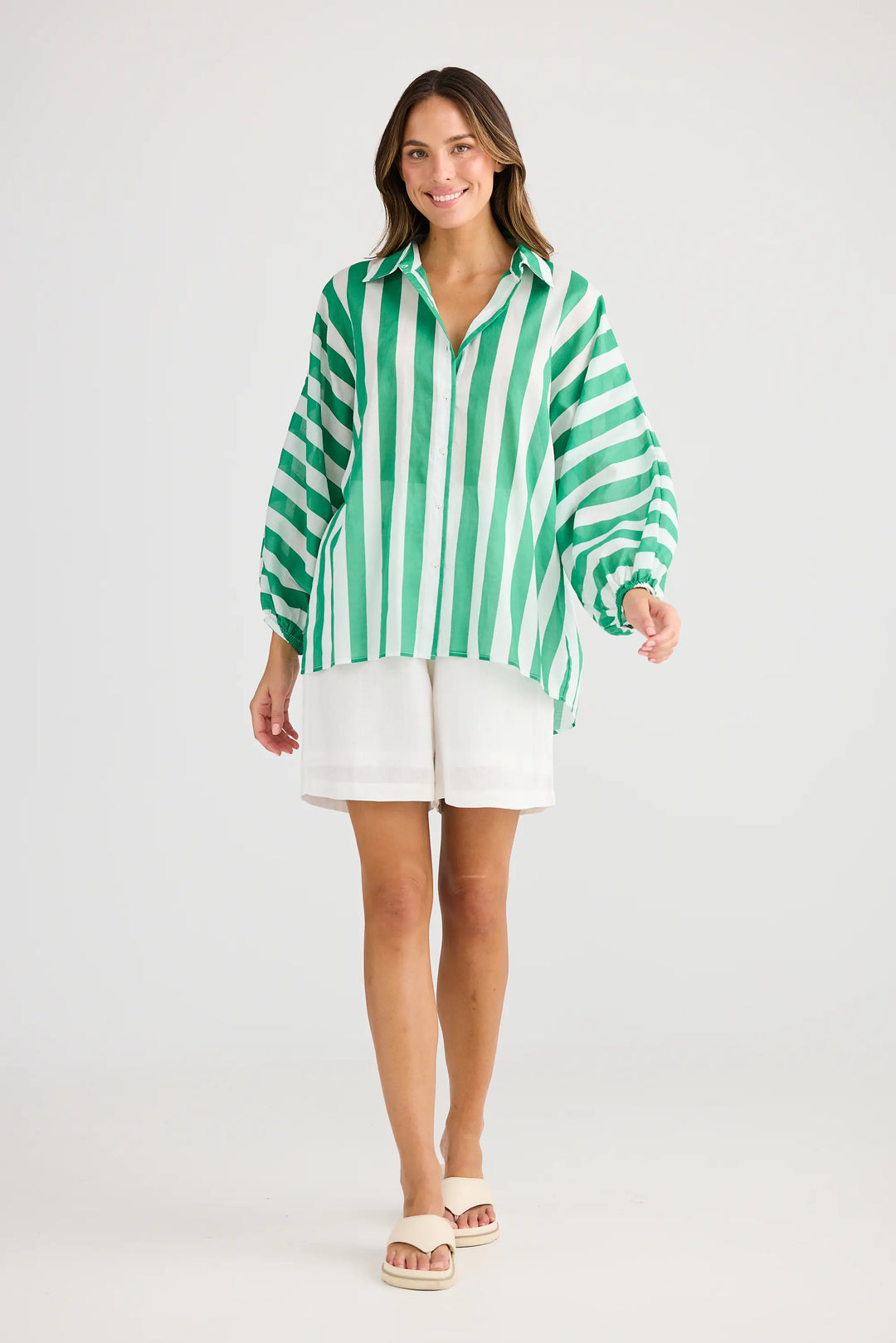 Cliffside Shirt - Green Stripe