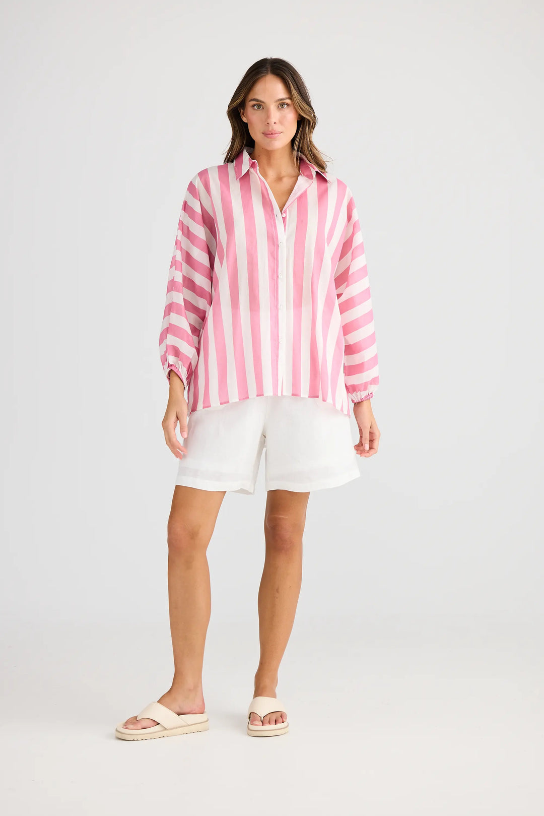 Cliffside Shirt - Pink Stripe