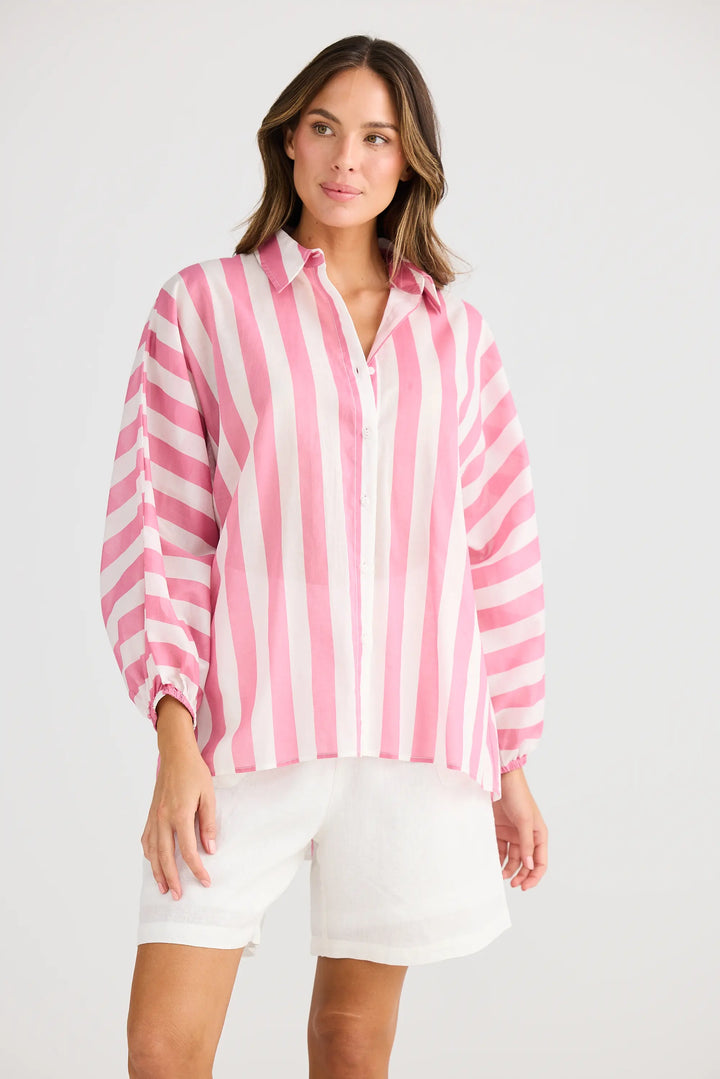 Cliffside Shirt - Pink Stripe