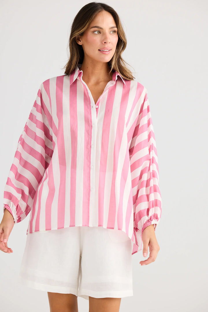 Cliffside Shirt - Pink Stripe